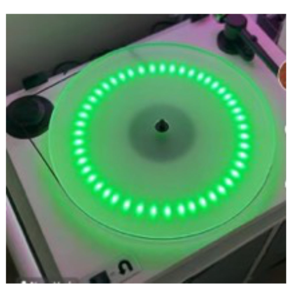 QIULIGHT LED Turntable Kit - for Vinyl Record Turntables Stabilizer with Music Sync USB 5V Remote Control APP
