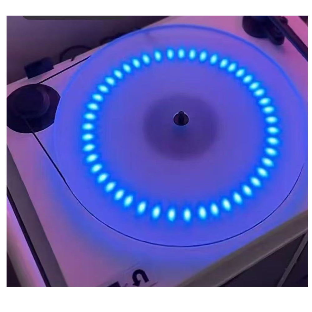 QIULIGHT LED Turntable Kit - for Vinyl Record Turntables Stabilizer with Music Sync USB 5V Remote Control APP