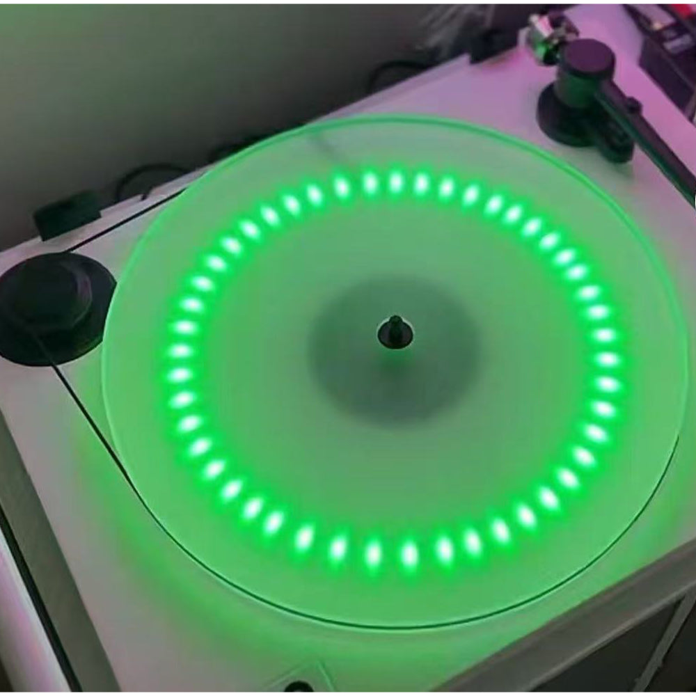 QIULIGHT LED Turntable Kit - for Vinyl Record Turntables Stabilizer with Music Sync USB 5V Remote Control APP