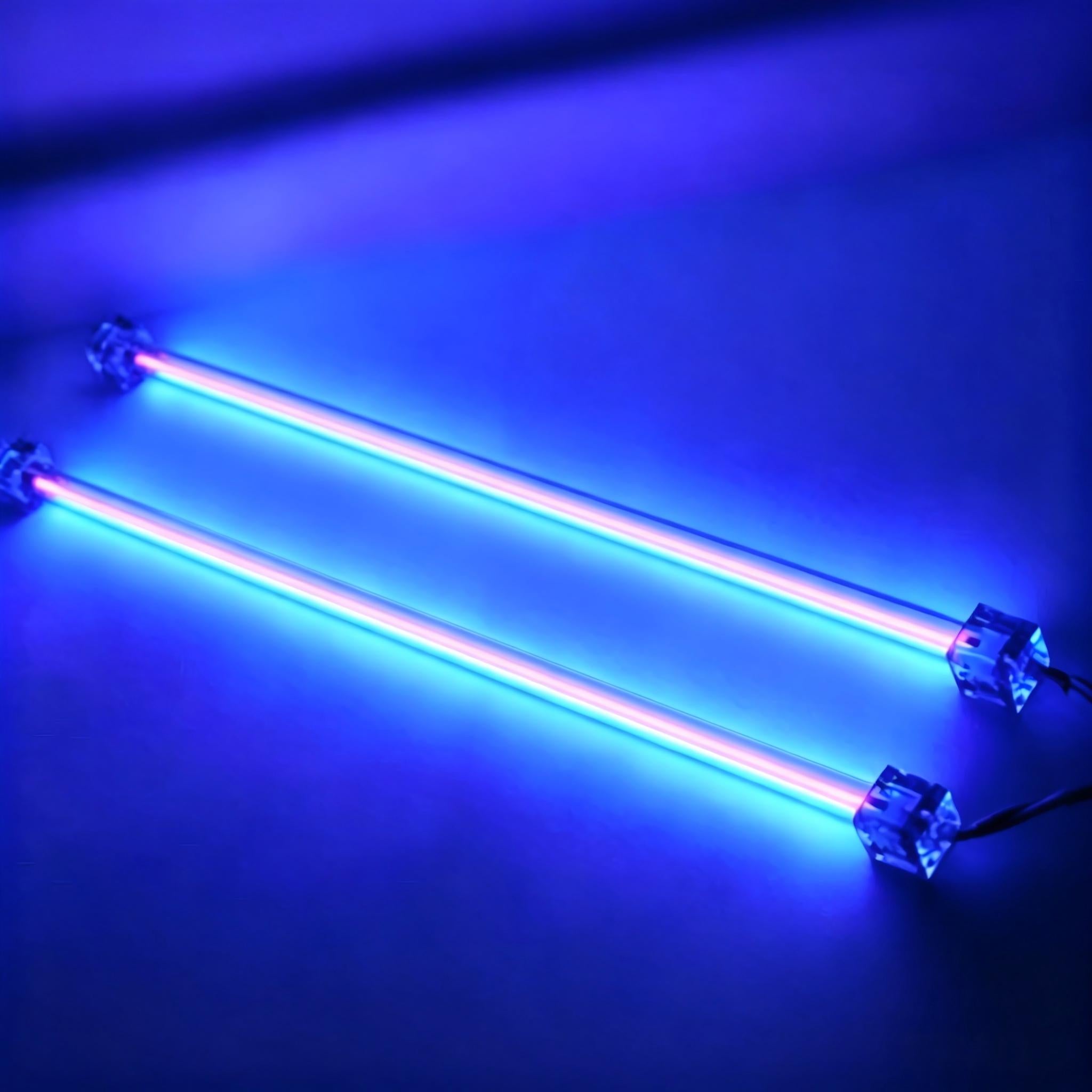 Cold Cathode Fluorescent UV 365nm/254nm/185nm/660nm Therapy Lamp - with Quartz Glass Cover 150mm 300mm Length DC 12V Input